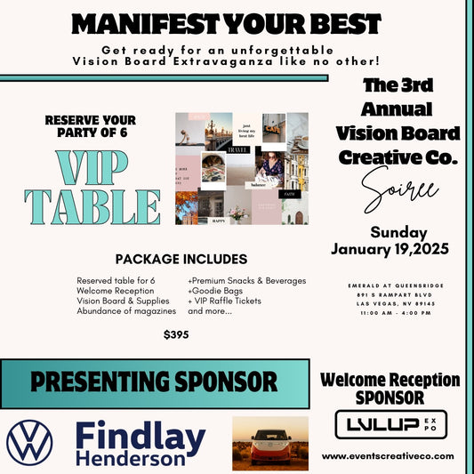 2025 Vision Board Creative Co. Soirée VIP Package