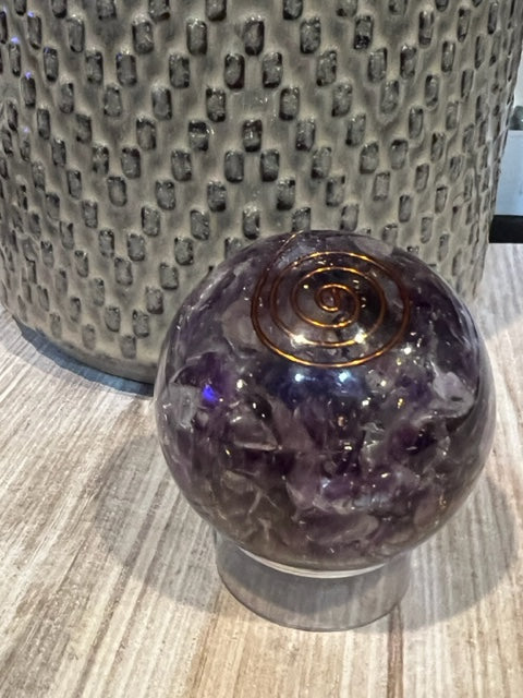 Amethyst Orgonite Sphere