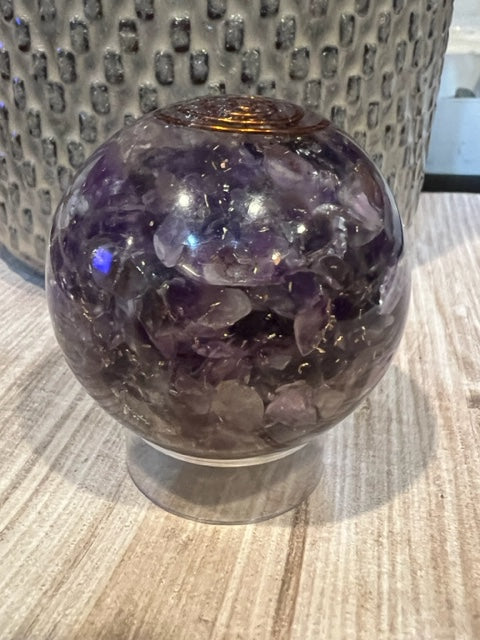 Amethyst Orgonite Sphere