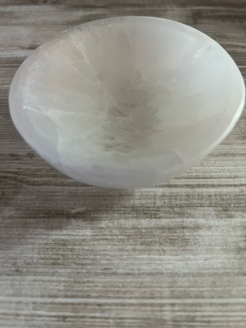 Selenite Round Trinket Holder